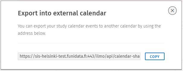 Screen capture of the window with a link.