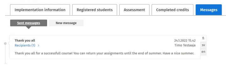Screenshot of the user interface of Sisu.