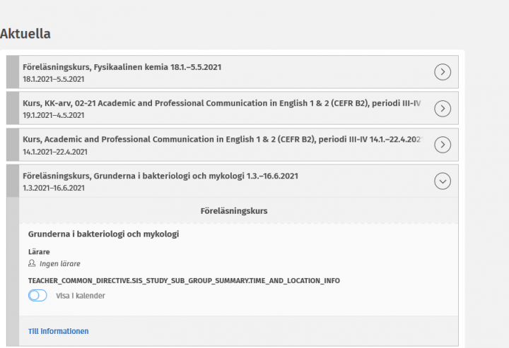 Skärmdump av Sisus användargränssnitt. 