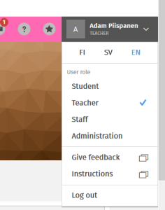 Screenshot of the user interface of Sisu.