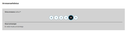 arvosanaehdotus näkymä e-thesis palvelussa