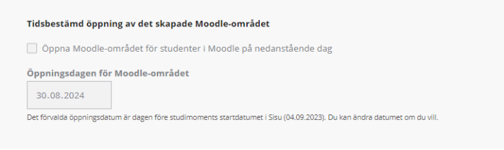 Interfacets bild: timing av öppningen